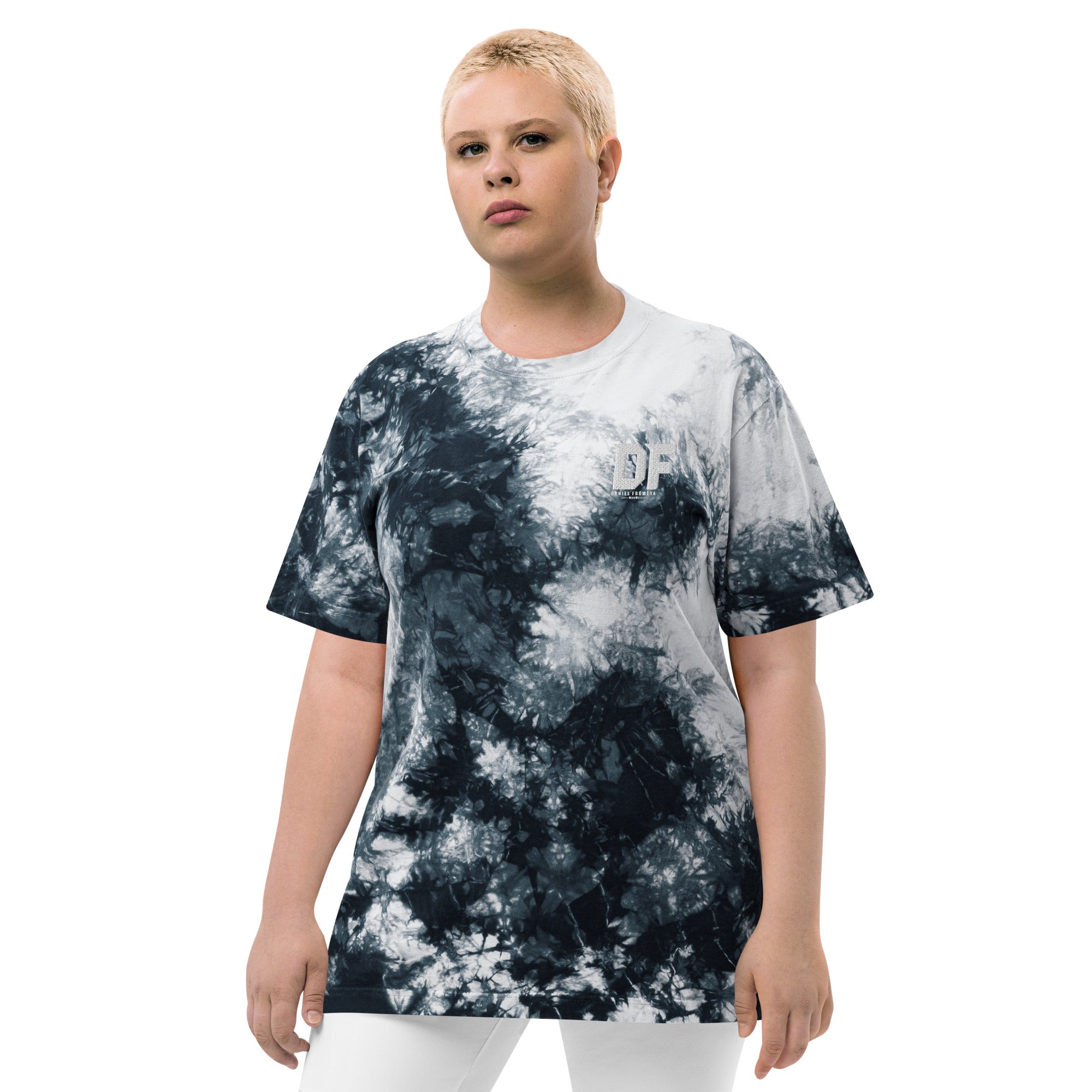 Camiseta oversize con efecto tie dye