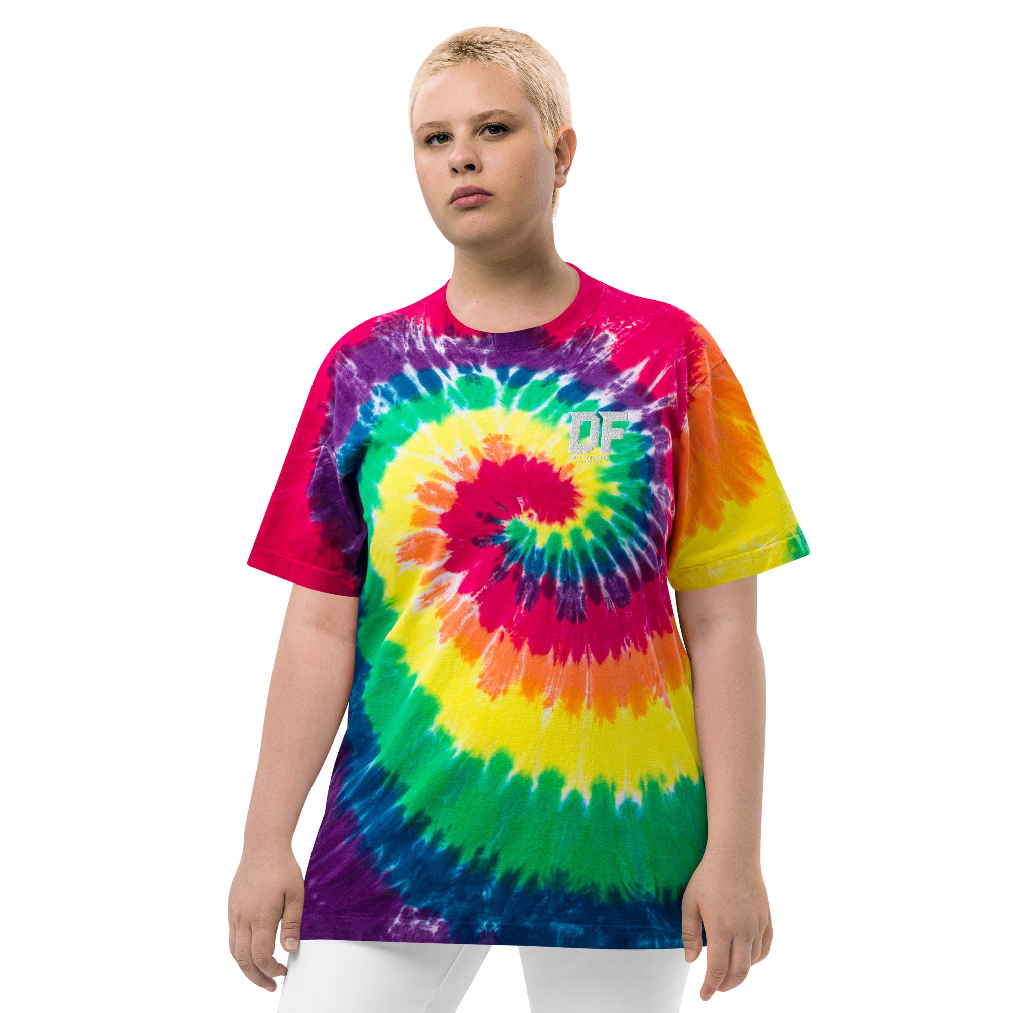 Camiseta oversize con efecto tie dye