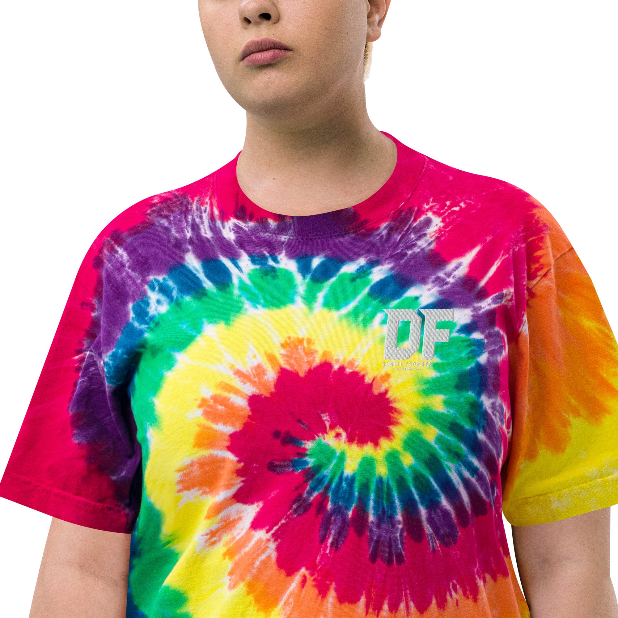 Camiseta oversize con efecto tie dye