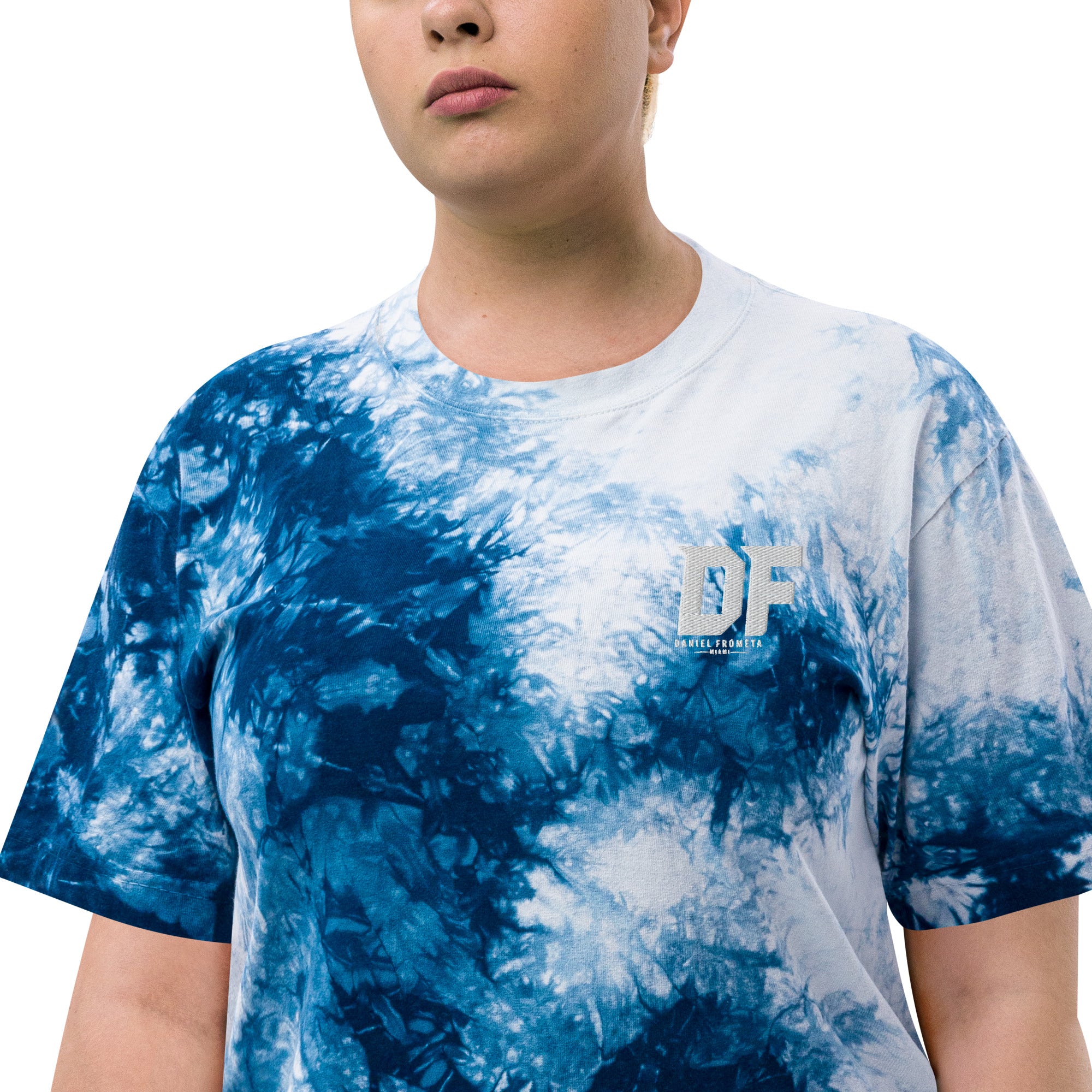 Camiseta oversize con efecto tie dye