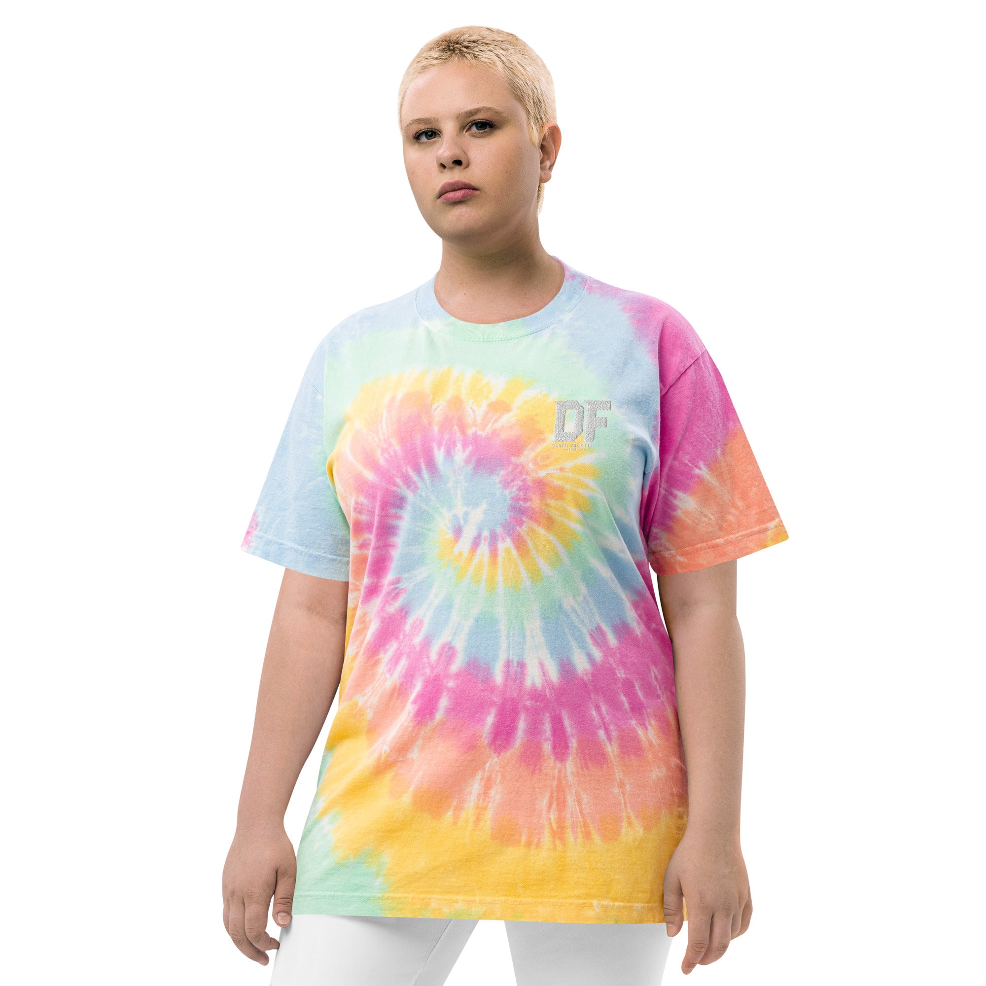 Camiseta oversize con efecto tie dye