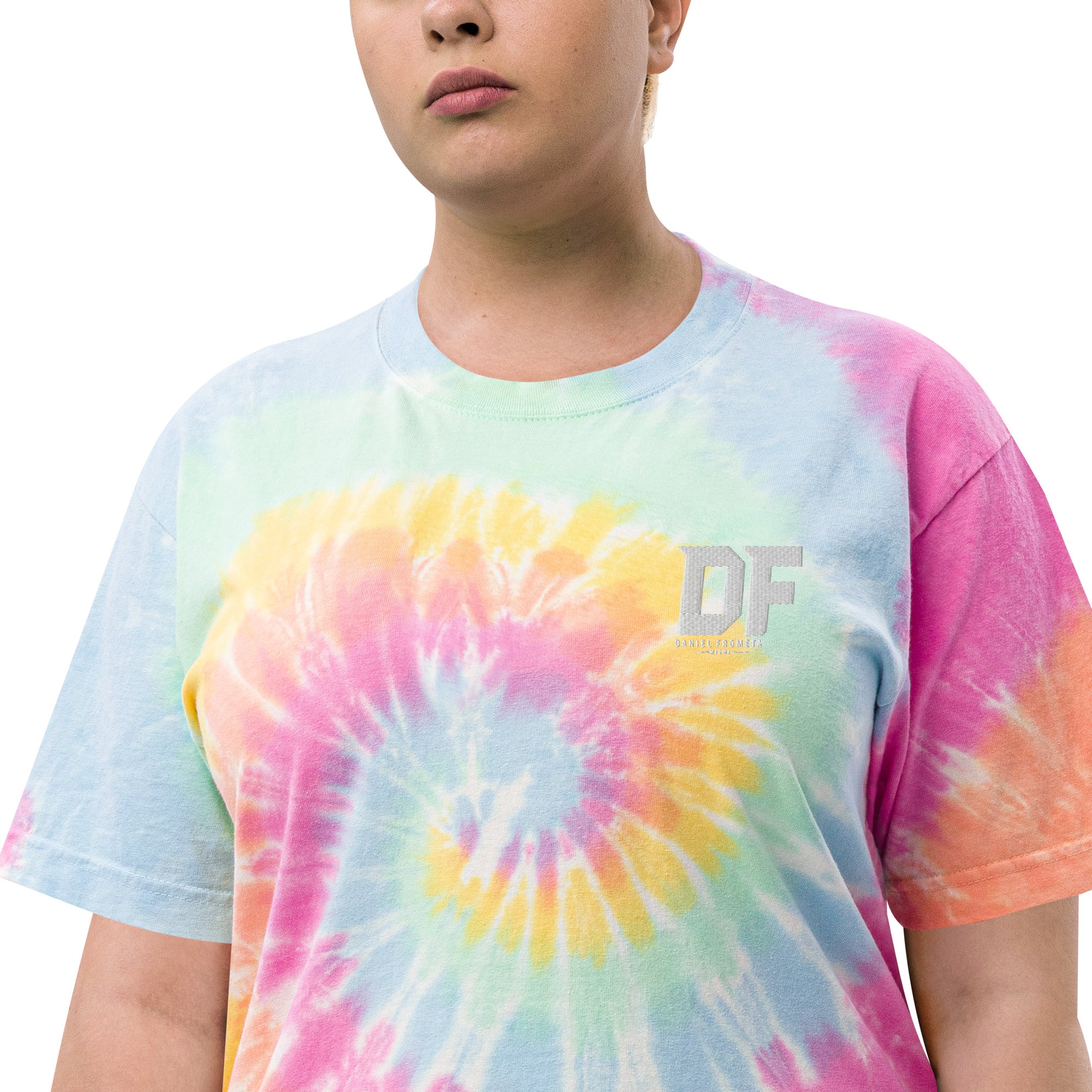 Camiseta oversize con efecto tie dye